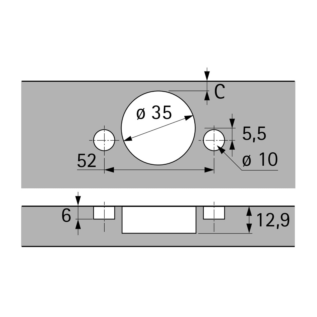 Sensys 110°-Scharnier mit integrierter Dämpfung (Sensys 8645i), vorliegend